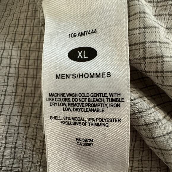 Columbia Men's Casual Button Shirt Short Sleeve Tan Plaid Size XL - Picture 4 of 4